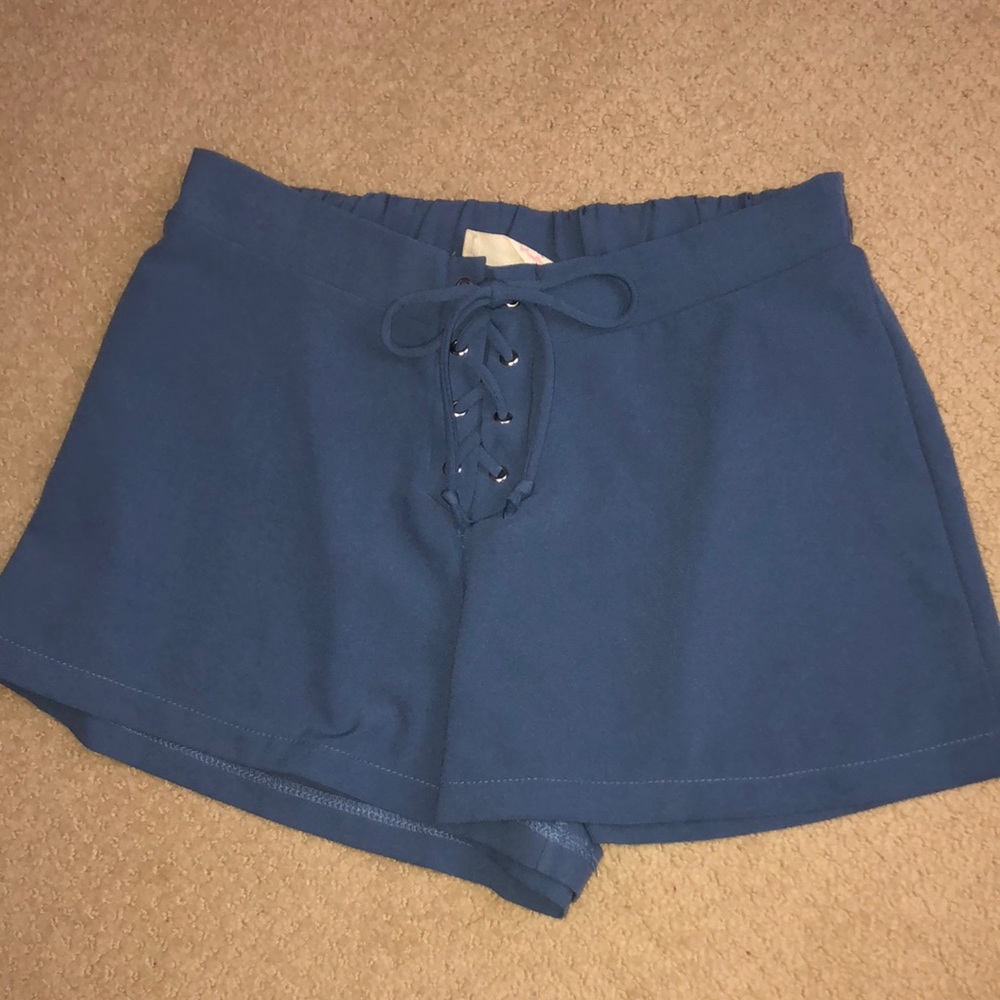 Blue dress shorts